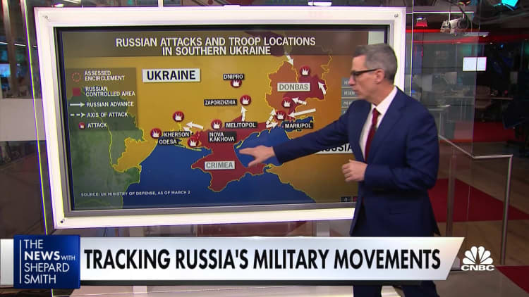 Tracking Russian military movements in Ukraine