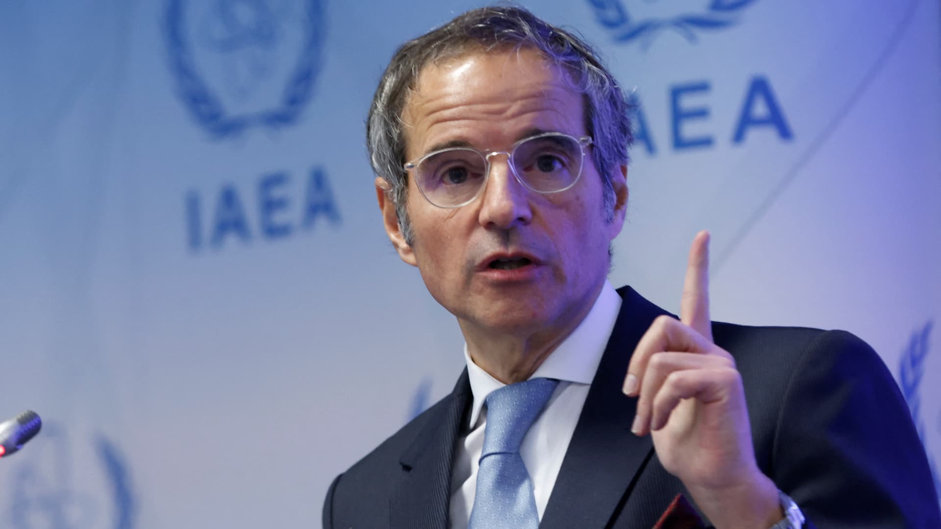 International Atomic Energy Agency (IAEA) Director General Rafael Grossi attends a news conference in Vienna, Austria March 4, 2022.