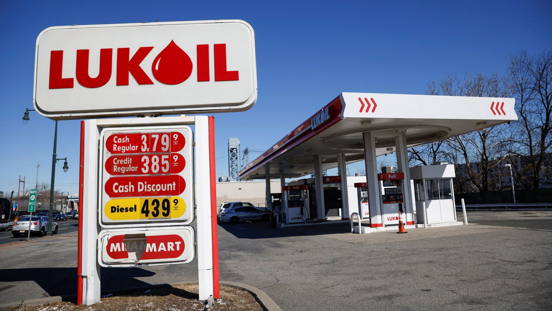 The city council of Newark, New Jersey, unanimously passed a resolution March 3, 2022, urging the the state's largest city to suspend all licenses of two local Lukoil gasoline stations to show support for Ukraine amid the Russian invasion.