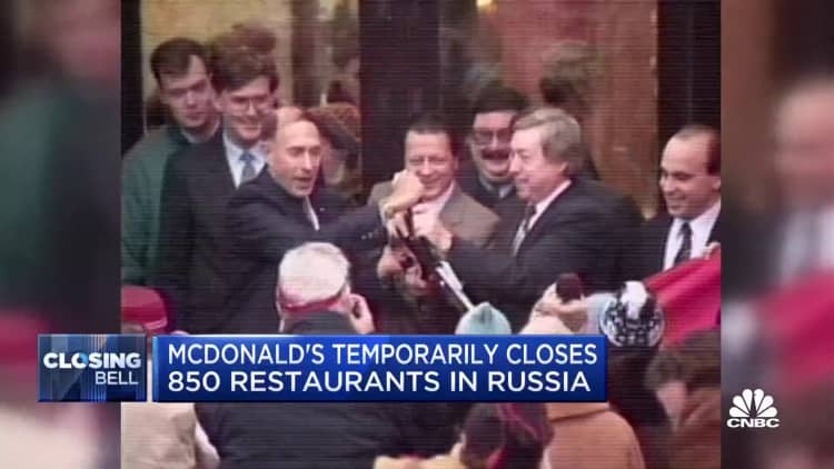 Steve Liesman on the significance of McDonald's temporarily closing 850 restaurants in Russia