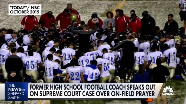 Supreme Court to decide fate of former . football coach who says he was  fired for