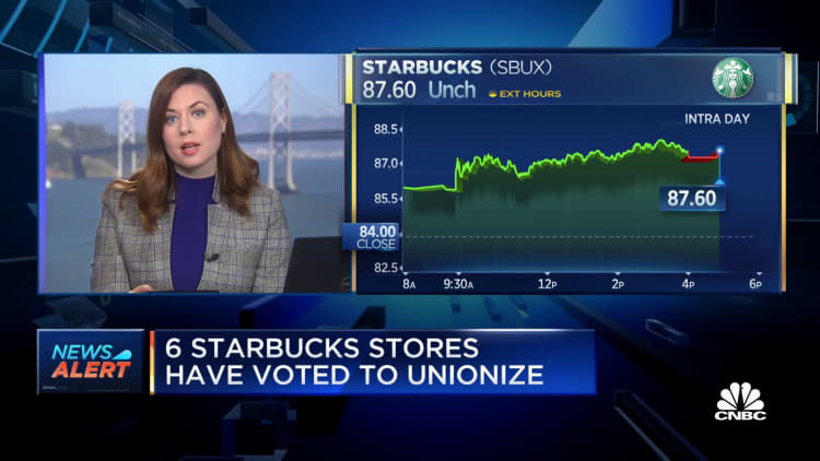 6 Starbucks stores have voted to unionize so far