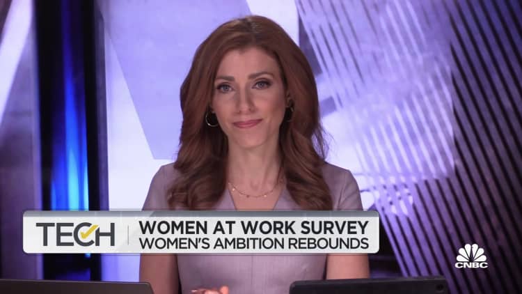 Women's ambition in the workplace returns, a new CNBC/Momentive Women at Work Survey finds