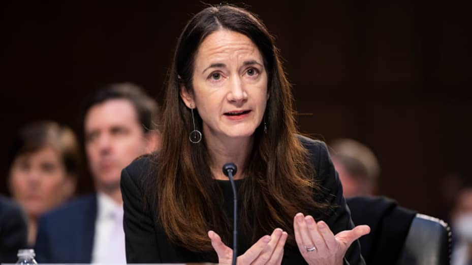 Director of National Intelligence Avril Haines testifies during the Senate Select Intelligence Committee hearing on "Worldwide Threats" on Thursday, March 10, 2022.