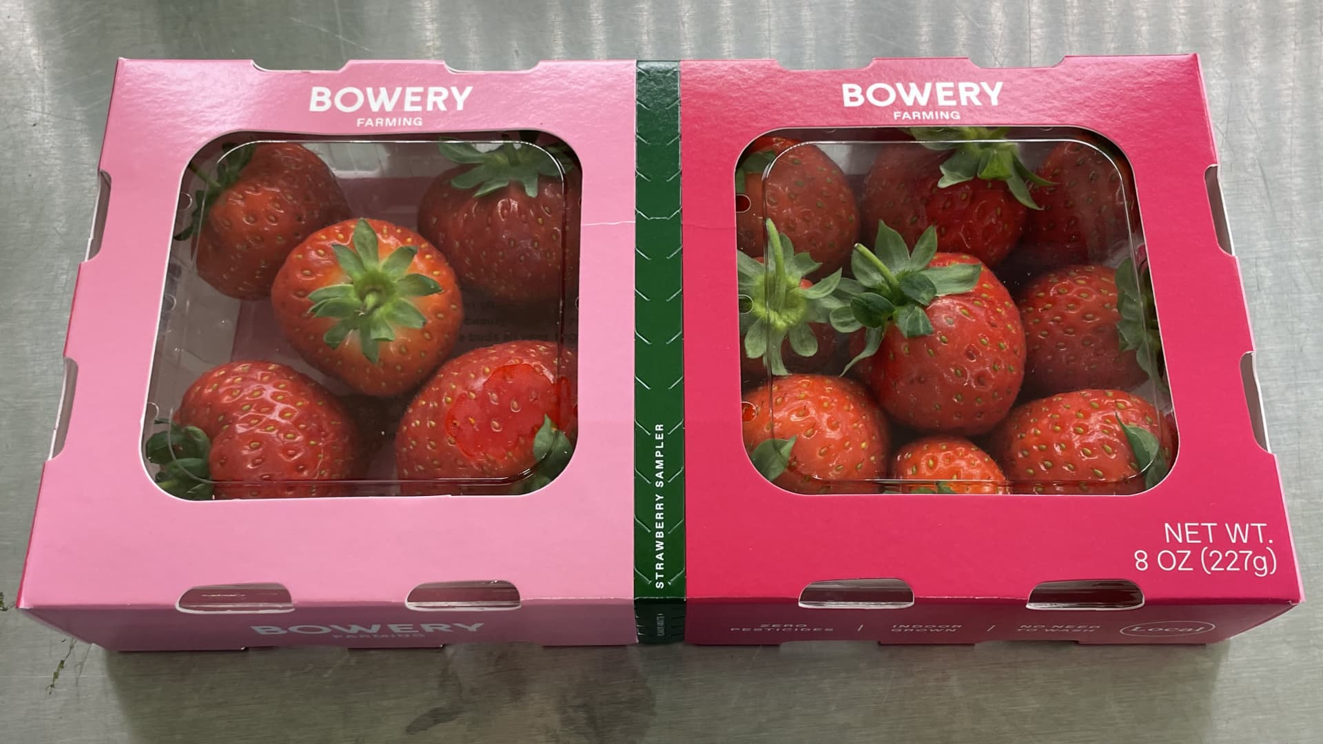 Bowery Farming will sell strawberries for the first time at a few gourmet grocery stores in New York City. They will also be on the menu at some celebrity chefs' restaurants.