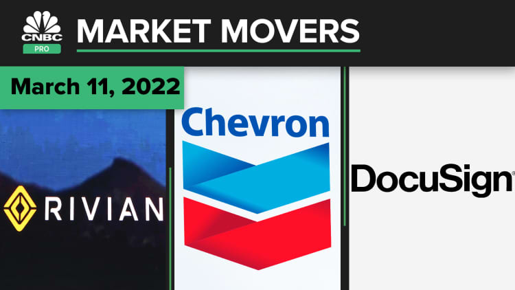 Rivian, Chevron, and DocuSign are some of today's stocks: Pro Market Movers Mar. 11
