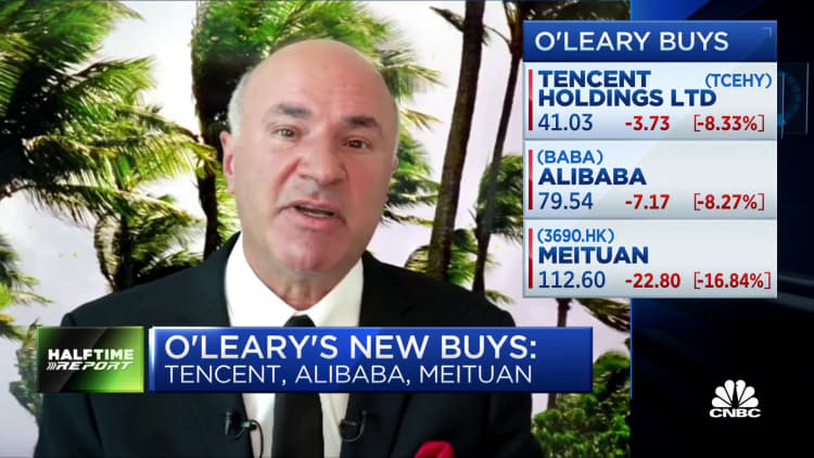 Kevin O'Leary buys Tencent, Alibaba, Meituan