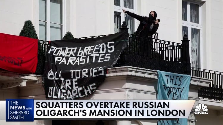 Squatters take over Russian oligarch's mansion in London, mega yacht seized in Italy