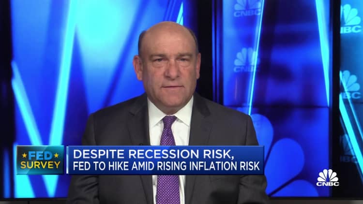CNBC Fed Survey: Respondents, on average, see a 33% chance of a U.S. recession in the next 12 months