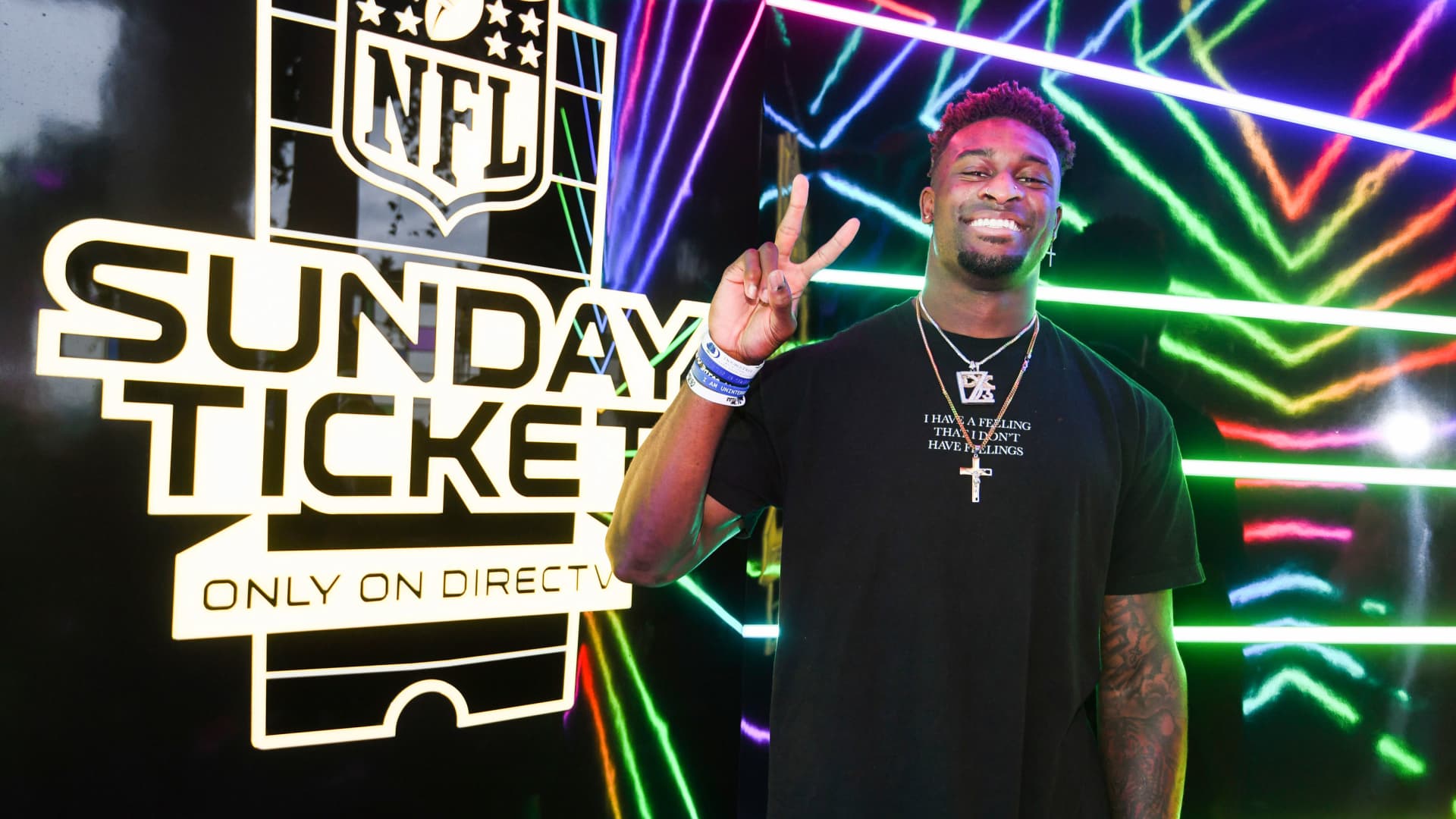 DK Metcalf, of the Seattle Seahawks, during a Meet & Greet with DIRECTV NFL SUNDAY TICKET subscribers at the DIRECTV NFL SUNDAY TICKET Lounge on Saturday Feb. 1, 2020, in Miami, FL.
