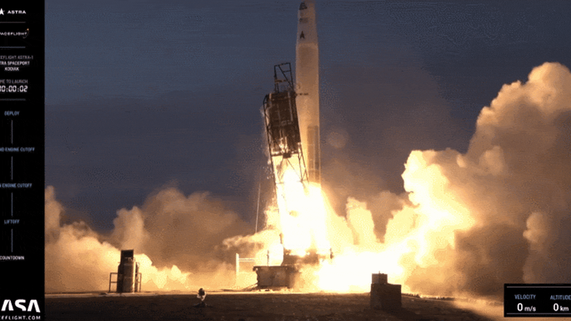 Astra's LV0009 rocket lifts off from Kodiak, Alaska on Mar. 15, 2022.