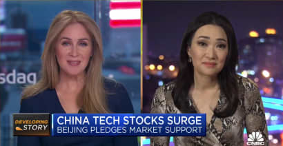 China tech stocks surge after Beijing pledges market support