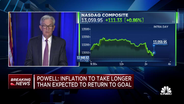 The possibility of a recession is not particularly elevated, says Fed Chair Powell