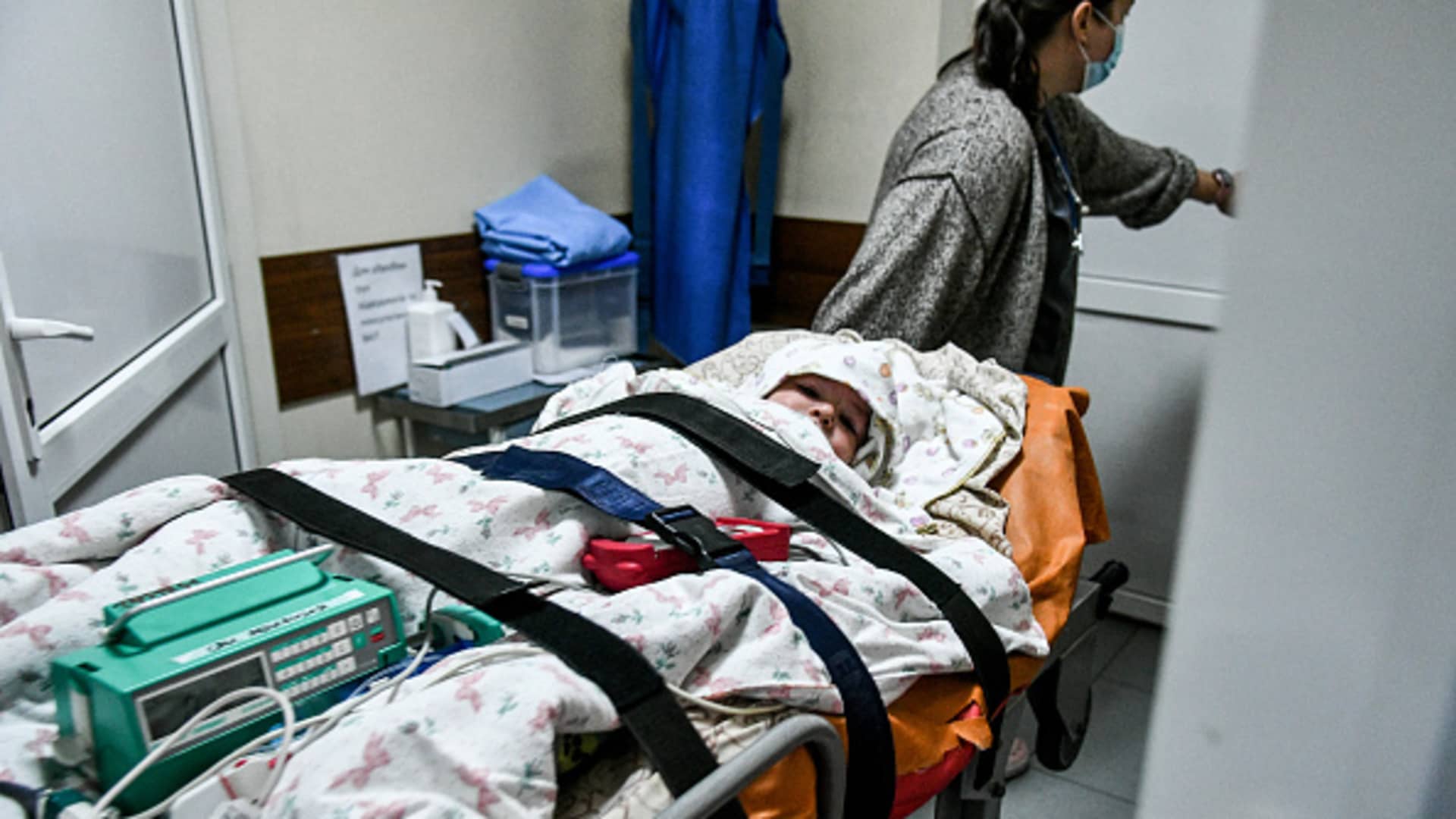 Injured civilians from Mariupol, receive treatment in Zaporizhzhia, Ukraine on March 18, 2022 as evacuations from Mariupol continue amid Russian attacks.