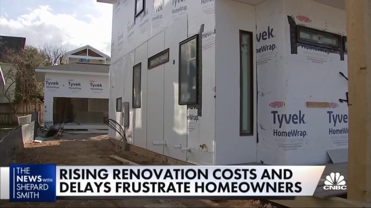 Rising costs, delays frustrate homeowners trying to renovate or build