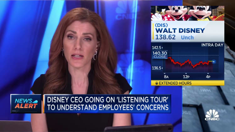 Disney CEO will go on 'listening tour' to understand employees' concerns