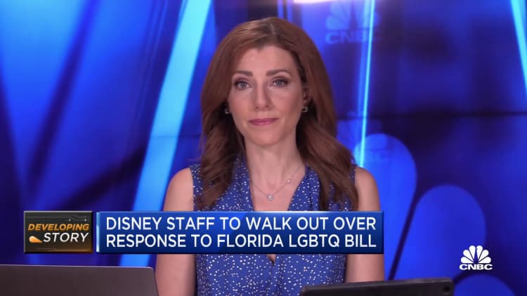 Disney staff to walk out over company's response to Florida LGBTQ bill