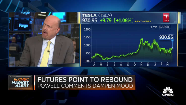 Tesla's stock is about to have a big run, says Jim Cramer