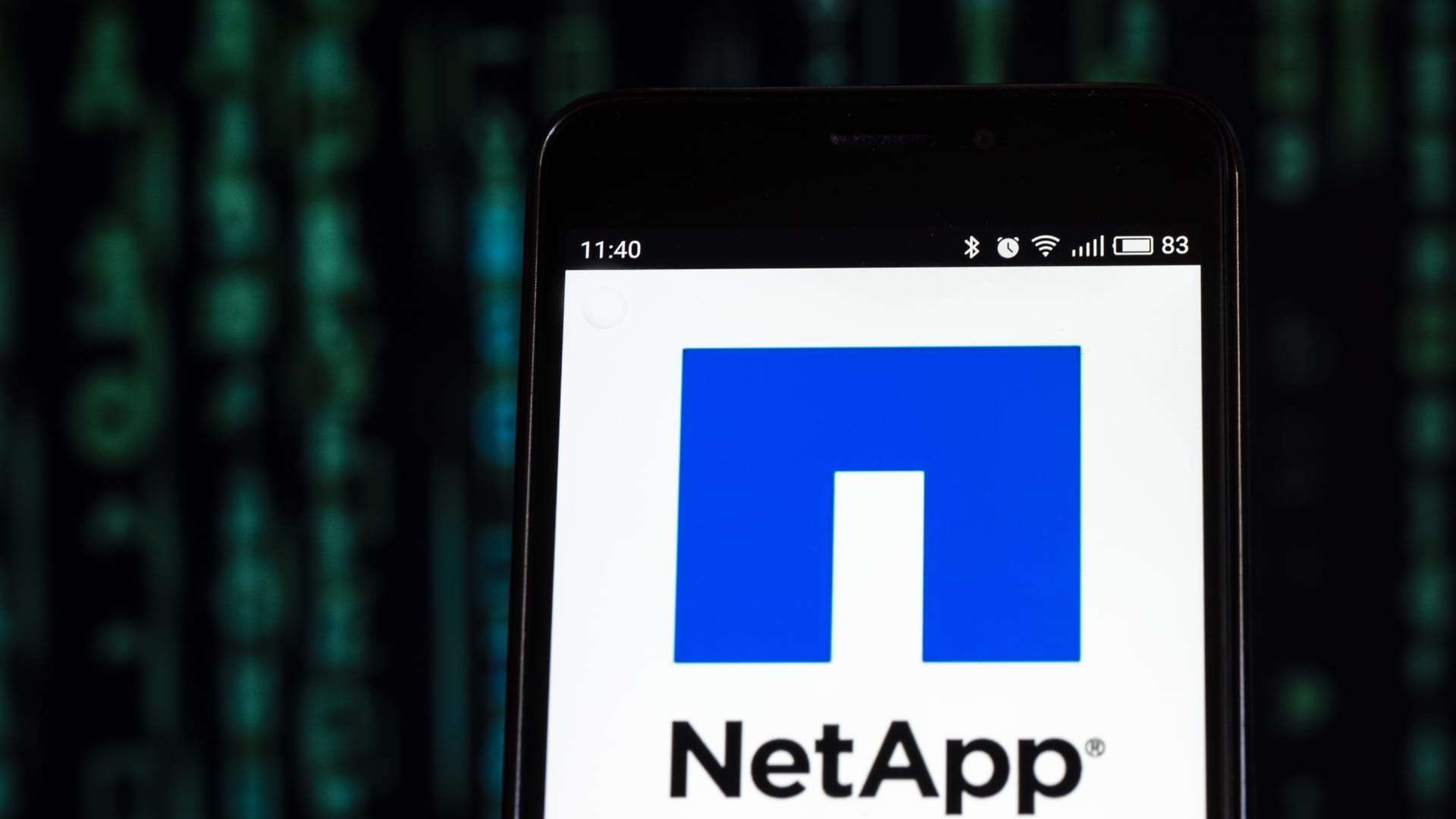 NetApp, Inc. logo seen displayed on smart phone.