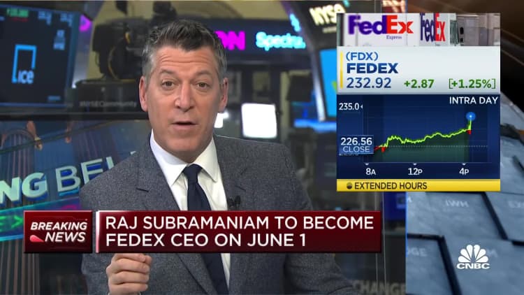 Raj Subramaniam to become FedEx CEO on June 1