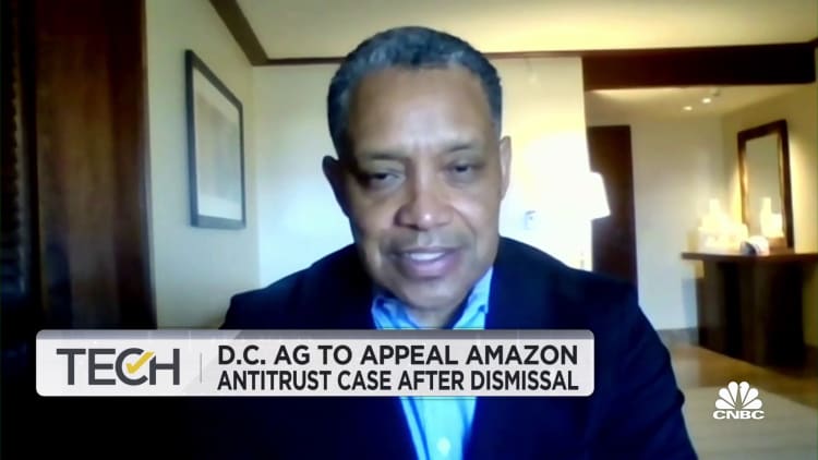 D.C. AG to appeal dismissal of Amazon antitrust case