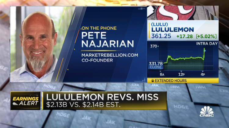 It's a great quarter for Lululemon, says Pete Najarian