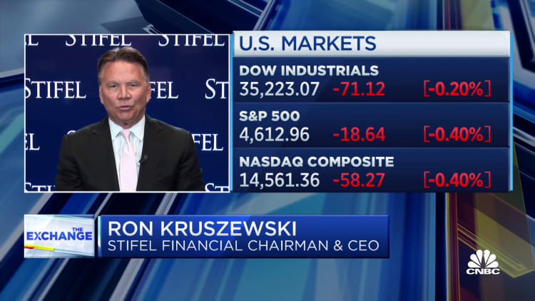 Stifel CEO Kruszewski says slow growth and high inflation are risks to the market
