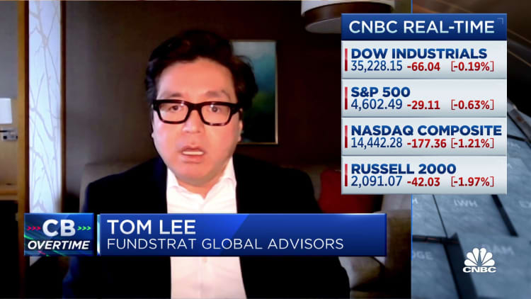 Fundstrat's Tom Lee says stocks are 'whispering' a bottom