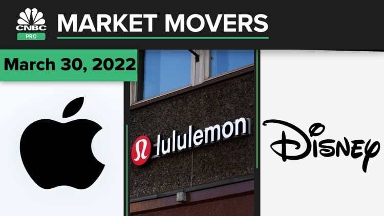 Lululemon, Apple and Disney are some of today's stock picks: Pro Market Movers Mar. 30