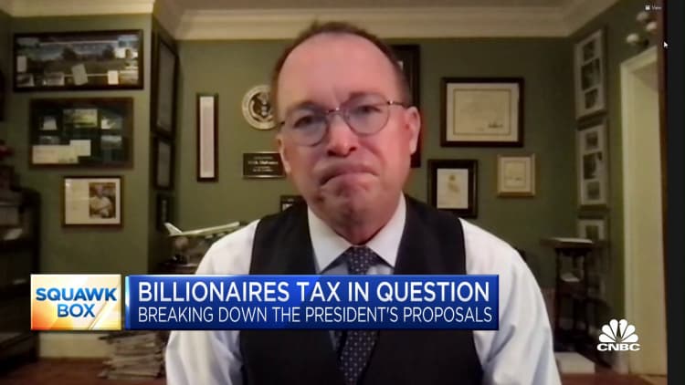 Biden's billionaire tax proposal does not unite the nation, says Mick Mulvaney