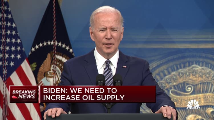 I don't think anyone call tell where gas prices end up after release, says President Biden