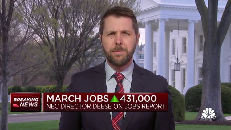 White House economic advisor Brian Deese: We're seeing continued strength in labor market recovery