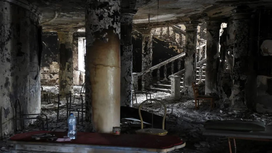 An interior view shows the theatre destroyed in the course of Ukraine-Russia conflict in the southern port city of Mariupol, Ukraine April 3, 2022. REUTERS/Stringer