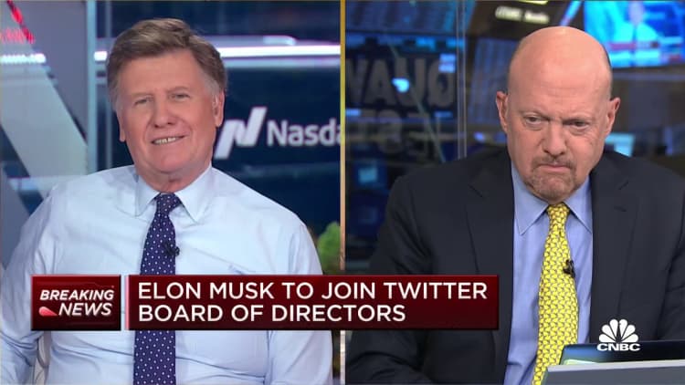 Elon Musk is a 'trojan horse' at Twitter, says Jim Cramer