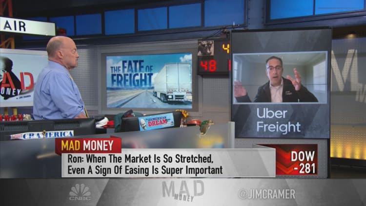 Uber Freight's Lior Ron says freight market shows signs of easing but still far from pre-pandemic state