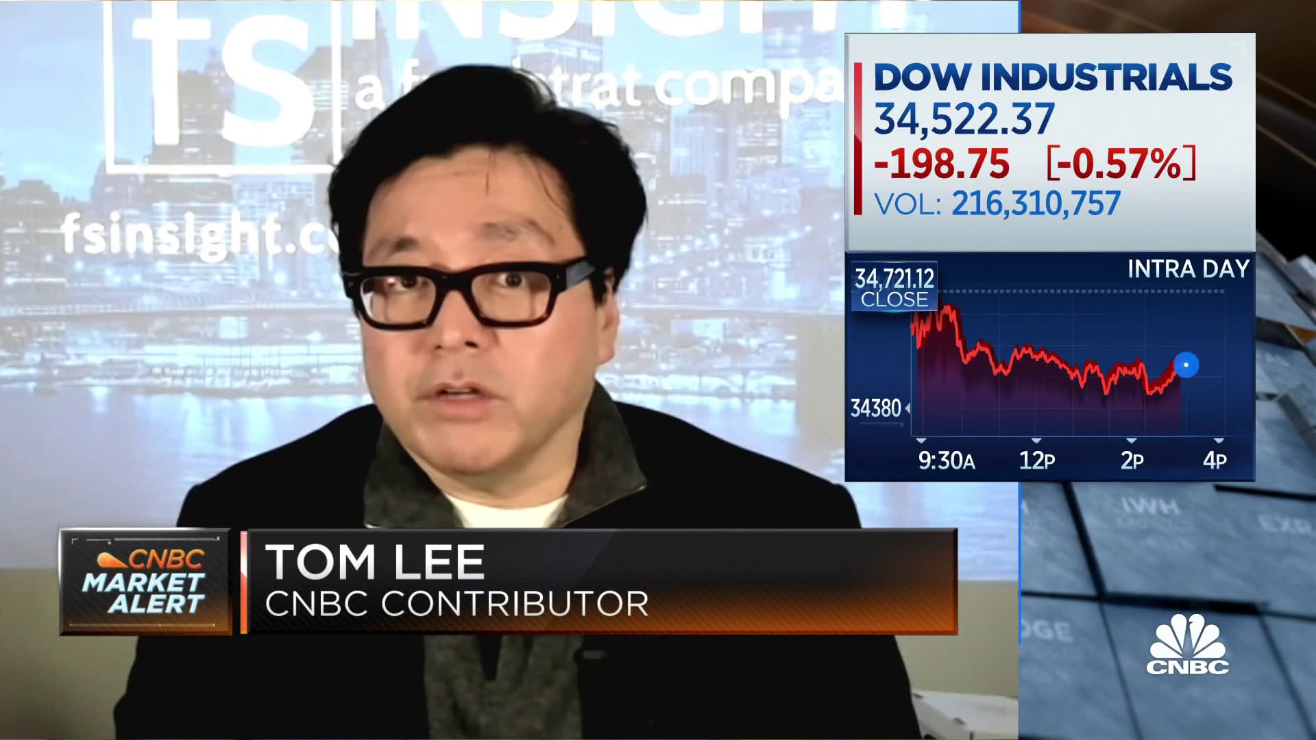 The Fed may not have to do nine hikes this year, says Fundstrat's Tom Lee