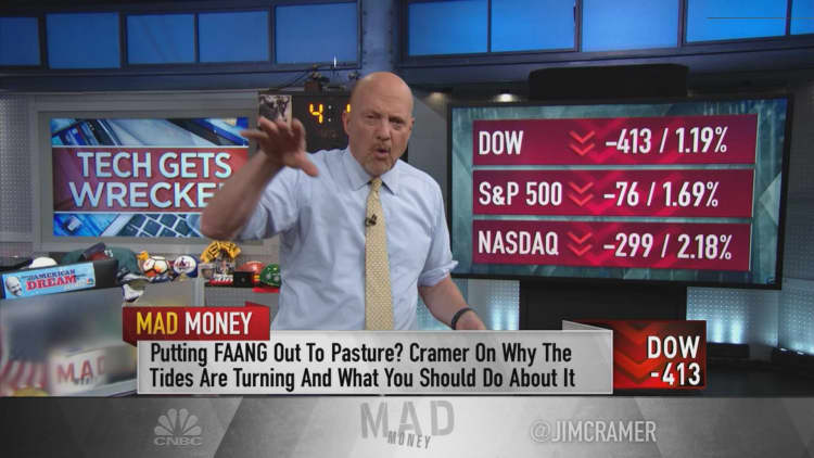 'Forget FAANG' and focus on value stocks in the current inflationary environment, Jim Cramer says