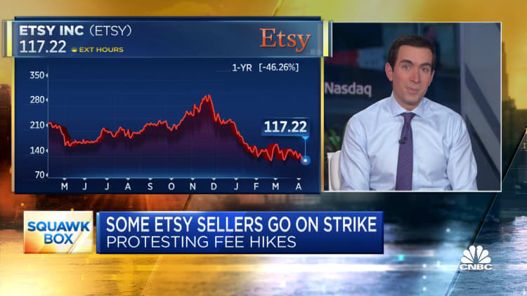 Some Etsy sellers go on strike after company hikes fee on shop owners