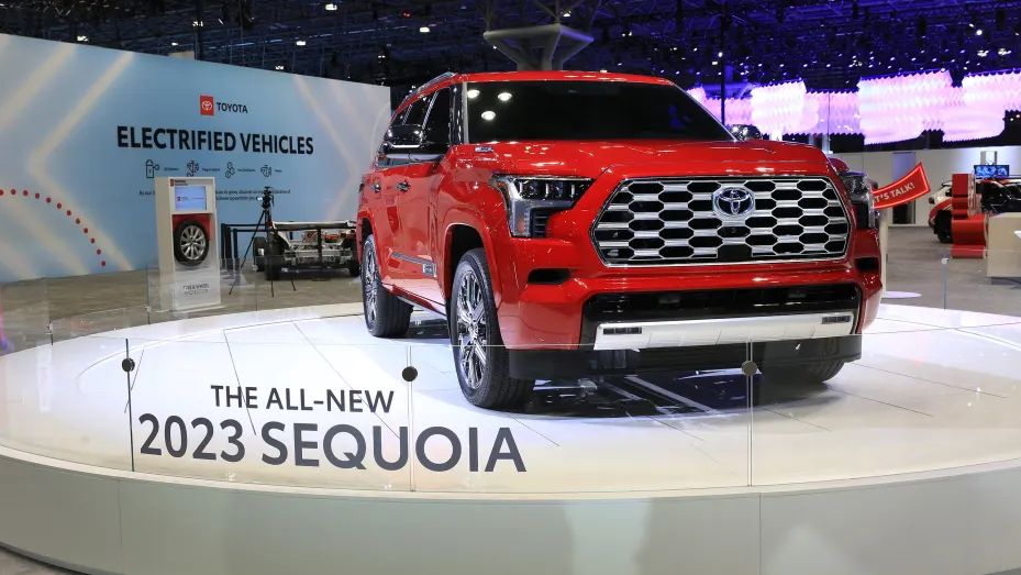 Toyota 2023 Sequoia on display at the New York Auto Show, April 13, 2022.