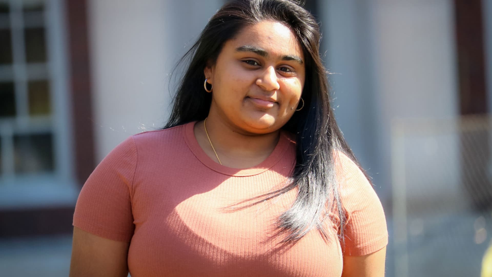 Jasmine Mathai, a junior double major in marketing and entrepreneurship with a minor in psychology at Fairleigh Dickinson University in Madison, NJ. Founding member of the student-run snack bar Mansion Munchies at the University.
