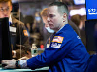 Traders on the floor of the New York Stock Exchange on April 14, 2022.