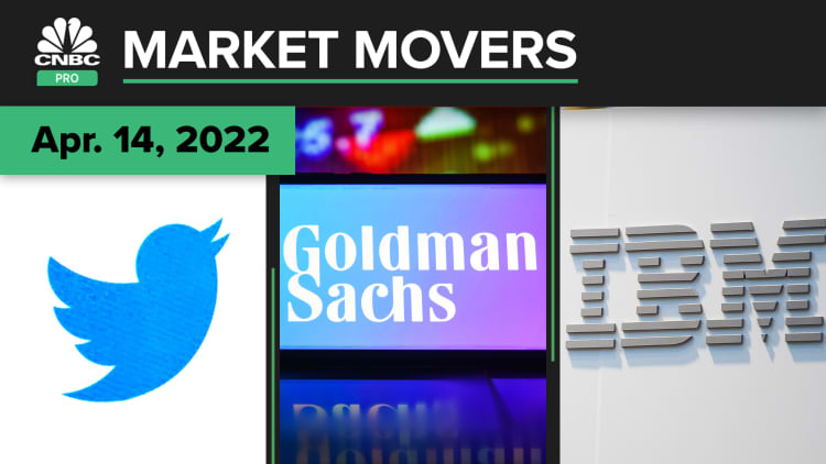 Twitter, Goldman Sachs, and IBM are some of today's stocks: Pro Market Movers April 14