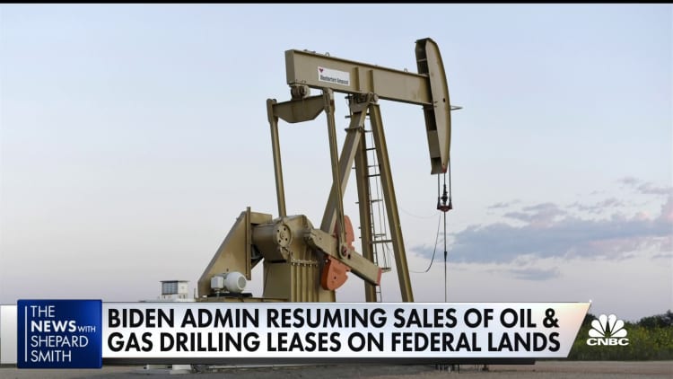 The Biden administration resumes sales of oil and gas drilling leases on federal lands