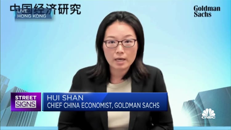 Goldman Sachs expects China's 2022 GDP to be below the government's target