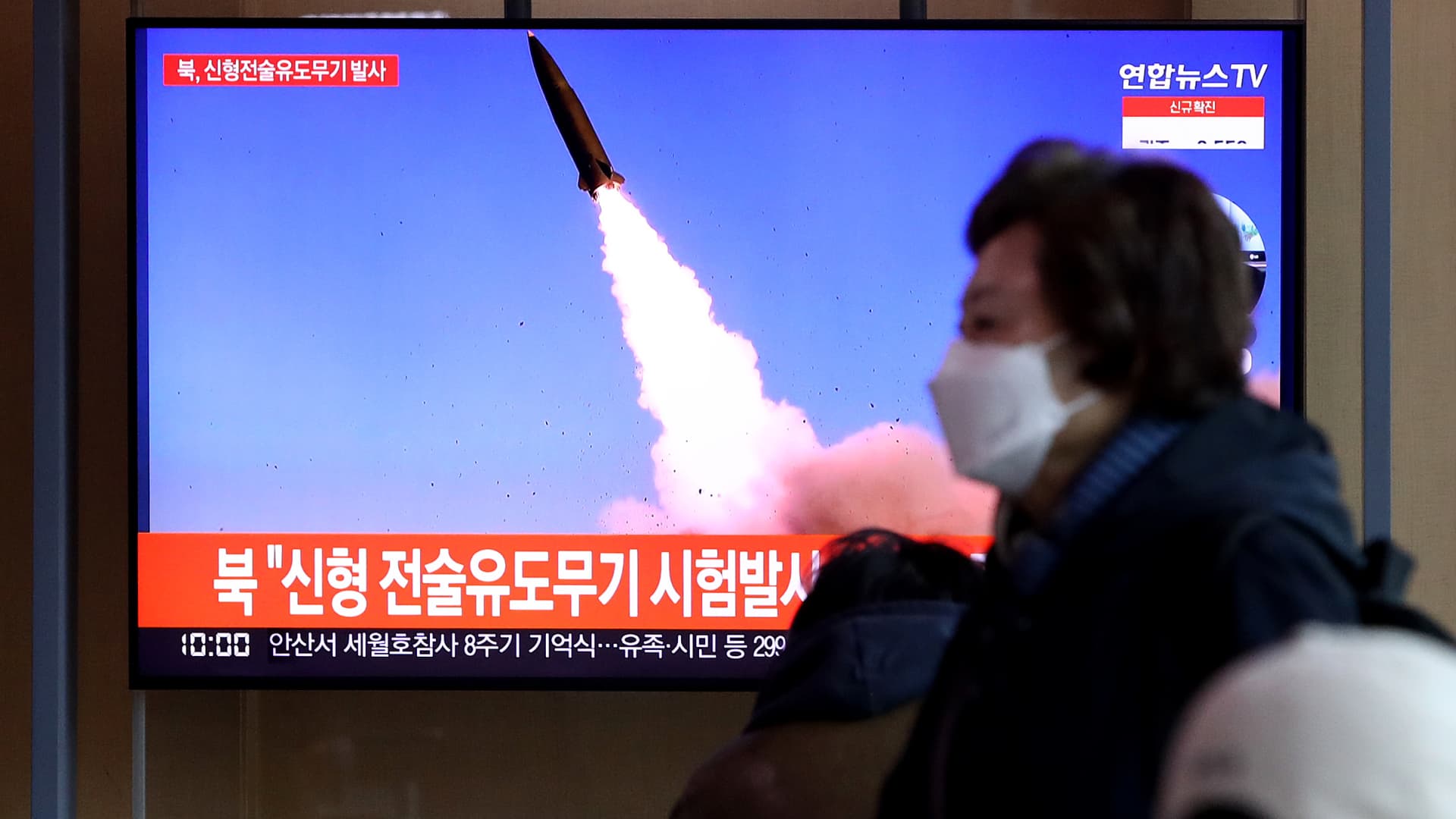 North Korea fires a ballistic missile into the Sea of Japan, South Korea says