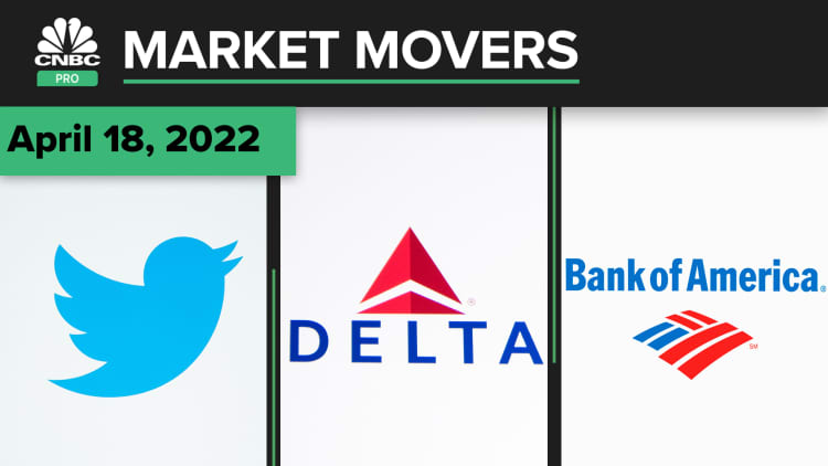 Twitter, Delta, and Bank of America are some of today's stocks: Pro Market Movers April 18