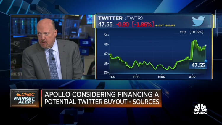 Apollo Global Management considering financing a potential Twitter buyout: Sources