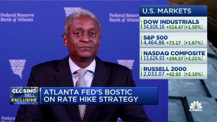 'I think the economy is in place where it can stand on its own,' says Atlanta Fed President Bostic