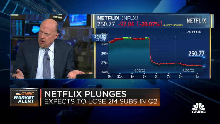 Jim Cramer reacts to Netflix's disappointing earnings report: 'They have not monetized 500 million viewers'