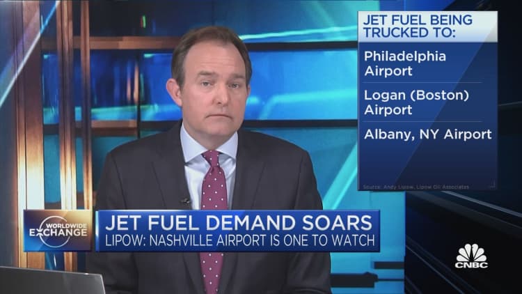 Jet fuel inventories in the Northeast are at or near record lows